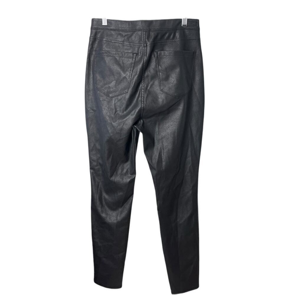 BLANK NYC Black Faux Leather Trousers Pants Leggings, Pull-On High Rise, 30” - Picture 4 of 8